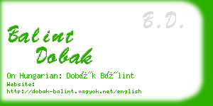 balint dobak business card